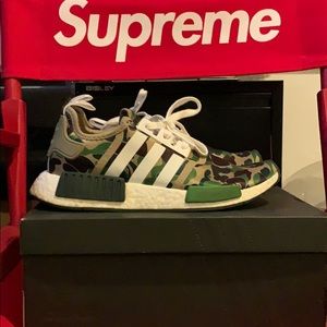 A Bathing Ape x NMD R1 “Olive Camo” size 9